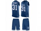 Mens Nike Indianapolis Colts #31 Quincy Wilson Limited Royal Blue Tank Top Suit NFL Jersey