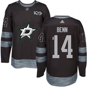 Mens Dallas Stars #14 Jamie Benn Black 1917-2017 100th Anniversary Stitched NHL Jersey