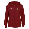 Women NEW Minnesota Vikings Ladies Tailgater Full Zip Hoodie red