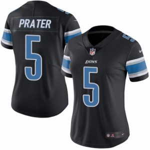 Women\'s Nike Detroit Lions #5 Matt Prater Limited Black Rush NFL Jersey