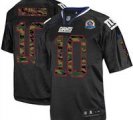 Nike Giants #10 Eli Manning Black (Camo Number) With Hall of Fame 50th Patch NFL Elite Jersey