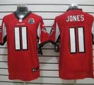 Nike Falcons #11 Julio Jones Red With Hall of Fame 50th Patch NFL Elite Jersey