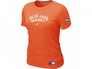 Women Toronto Blue Jays Nike Orange Short Sleeve Practice T-Shirt