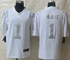 Nike Indianapolis Colts #1 Pat McAfee Platinum White Jerseys(Game)