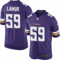 Men's Nike Minnesota Vikings #59 Emmanuel Lamur Limited Purple Team Color NFL Jersey