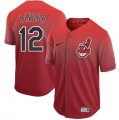 Indians #12 Francisco Lindor Red Drift Fashion Jersey