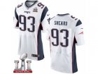 Mens Nike New England Patriots #93 Jabaal Sheard Elite White Super Bowl LI 51 NFL Jersey