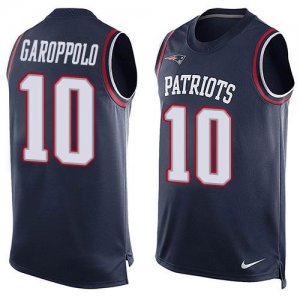 Nike New England Patriots #10 Jimmy Garoppolo Navy Blue Team Color Men Stitched NFL Limited Tank Top Jersey