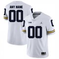 Michigan Wolverines White Mens Customized College Football Jersey