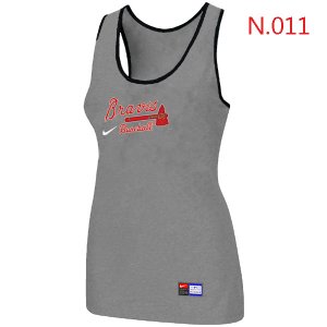 Nike Atlanta Braves Tri-Blend Racerback stretch Tank Top L.grey