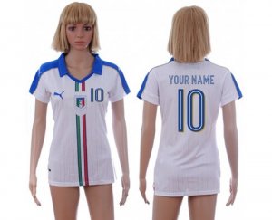 Womens Italy Personalized Away Soccer Country Jersey