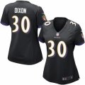 Womens Nike Baltimore Ravens #30 Kenneth Dixon Limited Black Alternate NFL Jersey