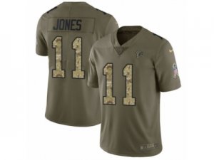 Men Nike Atlanta Falcons #11 Julio Jones Limited Olive Camo 2017 Salute to Service NFL Jersey