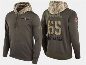 Nike Blue Jackets 65 Markus Nutivaara Olive Salute To Service Pullover Hoodie