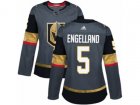 Women Adidas Vegas Golden Knights #5 Deryk Engelland Authentic Gray Home NHL Jersey