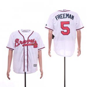 Braves #5 Freddie Freeman White Cool Base Jersey