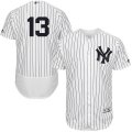 Men's Majestic New York Yankees #13 Alex Rodriguez White Navy Flexbase Authentic Collection MLB Jersey