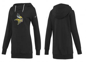 Women Minnesota Vikings Logo Pullover Hoodie-050