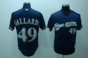 mlb milwaukee brewers #49 gallardo blue