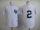 mlb jerseys new york yankees #2 jeter white[2014 NEW]