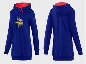 Women Minnesota Vikings Logo Pullover Hoodie-053