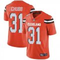 Nike Browns #31 Nick Chubb Orange Vapor Untouchable Limited Jersey