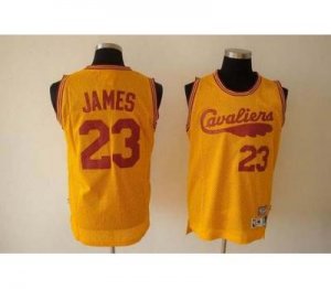 nba fans cleveland cavaliers #23 james swingman yellow