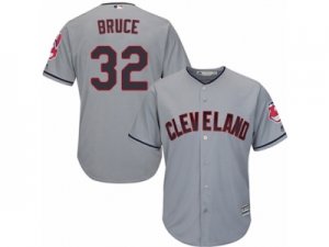 Youth Majestic Cleveland Indians #32 Jay Bruce Authentic Grey Road Cool Base MLB Jersey