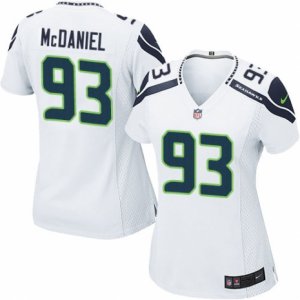 Women\'s Nike Seattle Seahawks #93 Tony McDaniel Limited White NFL Jersey