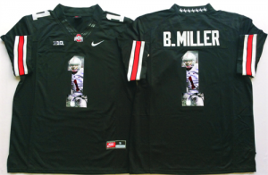 Ohio State Buckeyes 1 B.Miller Black Portrait Number College Jersey