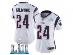 Women Nike New England Patriots #24 Stephon Gilmore White Vapor Untouchable Limited Player Super Bowl LII NFL Jersey