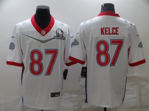 Nike Chiefs #87 Travis Kelce White 2022 NFC Pro Bowl Limited Jersey