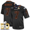 Nike Denver Broncos #7 John Elway New Lights Out Black Super Bowl 50 Men Stitched NFL Elite Jersey