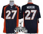 Nike Denver Broncos #27 Knowshon Moreno Navy Blue Alternate Super Bowl XLVIII NFL Limited Jersey