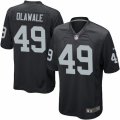 Mens Nike Oakland Raiders #49 Jamize Olawale Game Black Team Color NFL Jersey