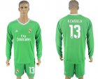2017-18 Real Madrid 13 K.CASILLA Green Long Sleeve Goalkeeper Soccer Jersey