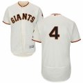 Mens Majestic San Francisco Giants #4 Mel Ott Cream Flexbase Authentic Collection MLB Jersey