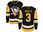 Mens Adidas Pittsburgh Penguins #3 Olli Maatta Authentic Black Home NHL Jersey