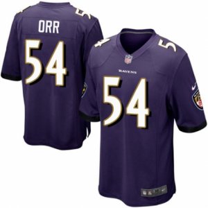 Mens Nike Baltimore Ravens #54 Zach Orr Game Purple Team Color NFL Jersey