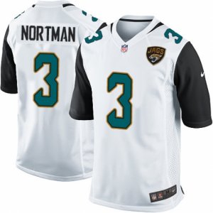 Mens Nike Jacksonville Jaguars #3 Brad Nortman Game White NFL Jersey