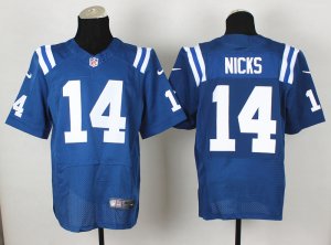 Nike Indianapolis Colts #14 Hakeem Nicks blue Jerseys(Elite)