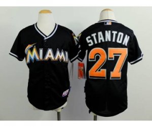 Youth mlb jerseys florida marlins #27 stanton black