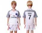 Paris Saint-Germain #7 Lucas SEC Away Kid Soccer Club Jersey