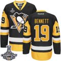 Mens Reebok Pittsburgh Penguins #19 Beau Bennett Premier Black Gold Third 2016 Stanley Cup Champions NHL Jersey