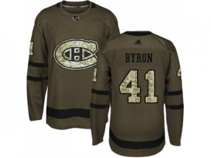 Men Adidas Montreal Canadiens #41 Paul Byron Green Salute to Service Stitched NHL Jersey