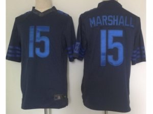 Nike Chicago Bears #15 Brandon Marshall Blue Jerseys(Drenched Limited)