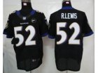 Nike Baltimore Ravens #52 Ray Lewis black jerseys[Elite Art Patch]