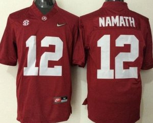 Alabama Crimson Tide #12 Joe Namath Red Stitched NCAA Jersey