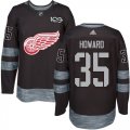 Detroit Red Wings #35 Jimmy Howard Black 1917-2017 100th Anniversary Stitched NHL Jersey