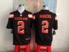 Nike Cleveland Browns #2 Johnny Manziel Brown Jerseys(Game)